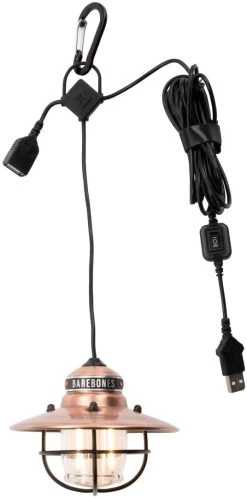 Barebones Edison Pendant Light USB -Camping Soldes barebones edison pendant light usb copper copper 1