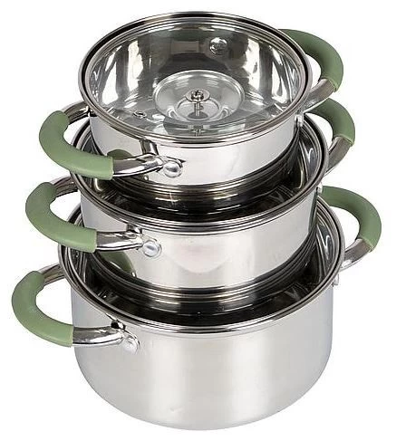 Bo-Camp Sets De Cuisson Elan 1 Plus En 3 Parties Acier Inoxydable Silver 4 Bo-Camp Sets De Cuisson Elan 1 Plus En 3 Parties Acier Inoxydable Silver – Image 4