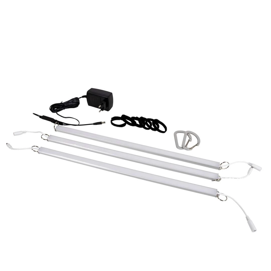 Bo-Camp Slim Tube Dimbaar 3 Parties 22W Silver 1 Bo-Camp Slim Tube Dimbaar 3 Parties 22W Silver