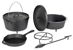 Bo-Camp - Urban Outdoor Dutch Oven 9QT Black -Camping Soldes bo camp urban outdoor dutch oven 9qt 3