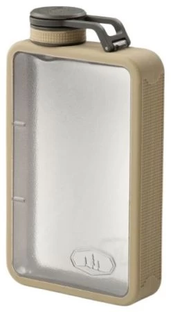 GSI Boulder Flask 6 FL. OZ. Sand -Camping Soldes gsi boulder flask 6 fl oz sand 1