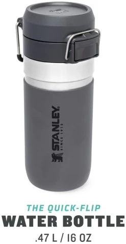 Stanley The Quick Flip Water Bottle 0,47 L -Camping Soldes stanley the quick flip water bottle 0 47l charcoal 1 1